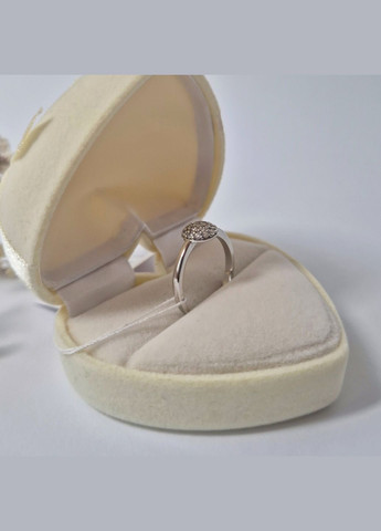 Срібна каблучка з Білими каменями розмір срібло 925 проби Родоване 1595 1.79г No Brand (306742614)