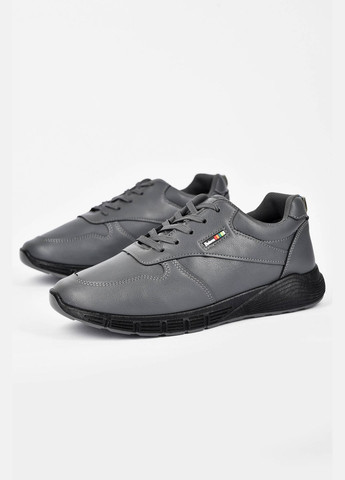 Серые демисезонные кроссовки мужские серого цвета на шнуровке Let's Shop