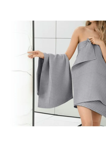 Рушник вафельний 115x200 Smoky Greek Waffle (4822052433911) Cosas однотонний сірий