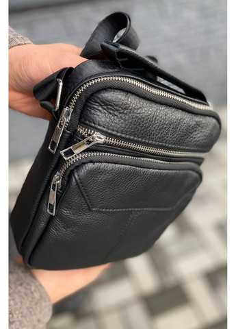 Чоловіча шкіряна сумка-барсетка через плече STARK ManWay, чорна натуральна шкіра No Brand (373988416)