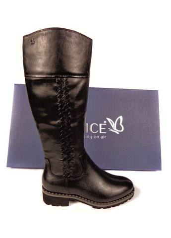 Зимние, германия, женские кожаные зимние сапоги на низком ходу. чулки Caprice