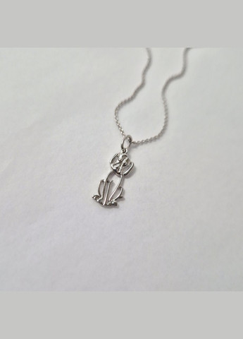 Срібна підвіска кулон без каменів Песик Срібло 925 проби Родоване п2/257 0.90г No Brand (316649615)