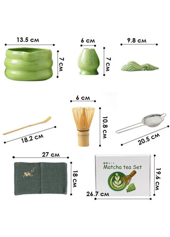 Набор Matcha SD5458 Green для приготовления чая матча 7 предметов 6 шт. Lesko (352012766)