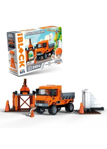 Конструктор "Мини стройплощадка" KH53/003/1 Build & create Mini construction site, 240 деталей, в коробке (6909717388637) Iblock (377395753)