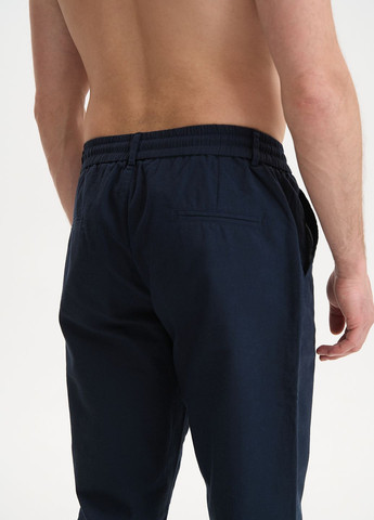 Темно-синие повседневный летние прямые брюки X hey