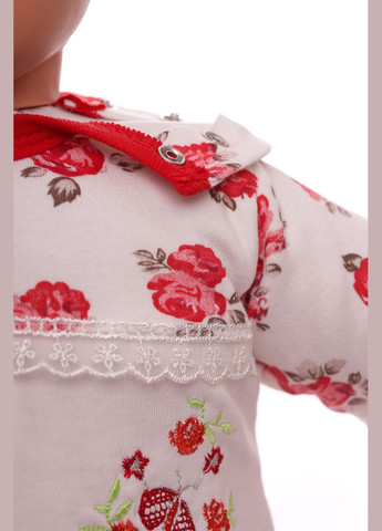 Червоний демісезонний костюм з довгим рукавом для дівчинки трикотажний. 74 см (33010) BABYKROHA