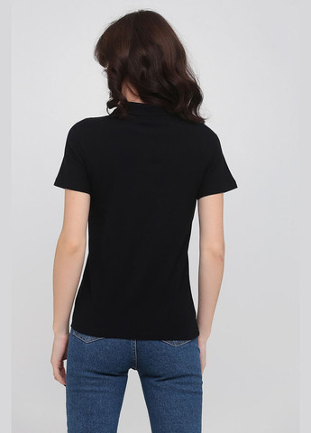 Черная женская футболка-футболка женская поло черная Stedman однотонная