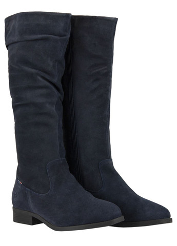 Зимние женские темно-синие замшевые сапоги Paul Vesterbro