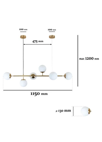 Люстра 7529802-6 BRZ+WH Levistella (397825399)