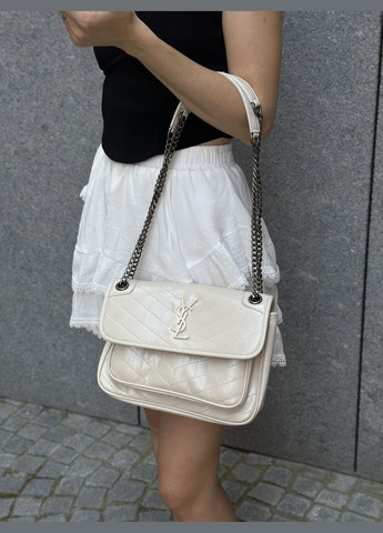 Жіноча сумка YSL 6029 крос-боді бежева No Brand (299077408)