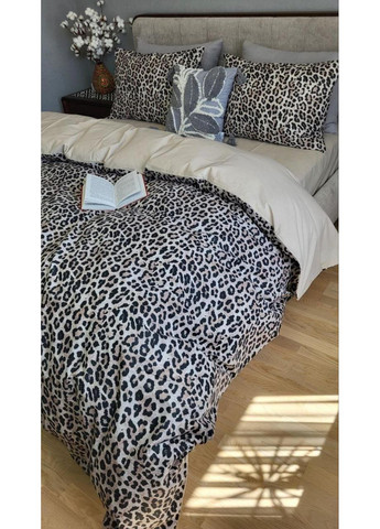 Постільна білизна Леопард, ранфорс Двухспальний розмір, наволочки 70/70 No Brand (364220391)