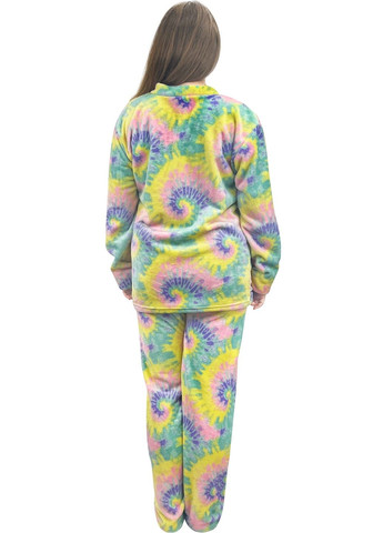 Желтая всесезон пижама женская махровая кофта + брюки Жемчужина стилей 5625