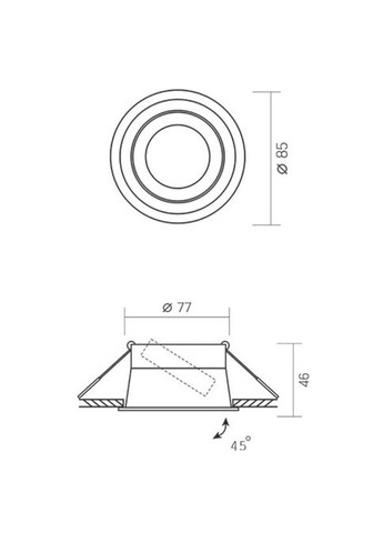 Світильник точковий (VL-SPF09R-W) Videx під лампу GU10 врізний Круглий Білий (354227613)