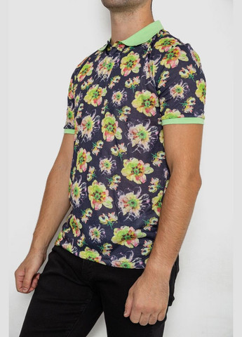 Салатовая футболка-поло мужское с принтом для мужчин Ager