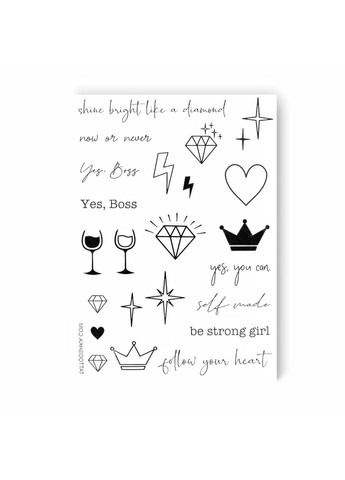 Тату набор "Бокалы" Tattooshka (303140554)