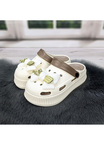 Сабо кроксы женские на платформе с бантиком Progress (299374741)