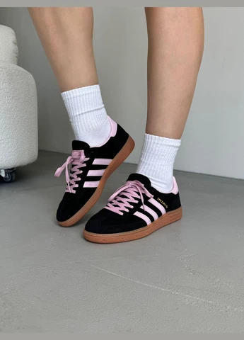 Кросівки жіночі Adidas Spezial Handball black pink | Адідас Спеціал чорні рожеві No Brand чорні демісезони (316507758)