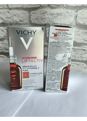 Антиоксидантна сироватка з вітаміном С16% для освітлення тону шкіри Liftactiv Supreme Vitamin C Serum 20 мл Vichy (369569406)