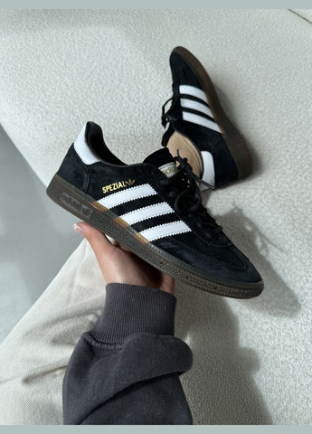 Черные демисезонные кроссовки мужские и женские adidas spezial handball black | адидас специал черные No Brand