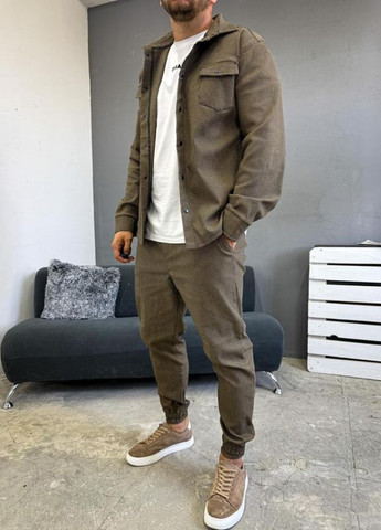 Коричневый демисезонный костюм No Brand