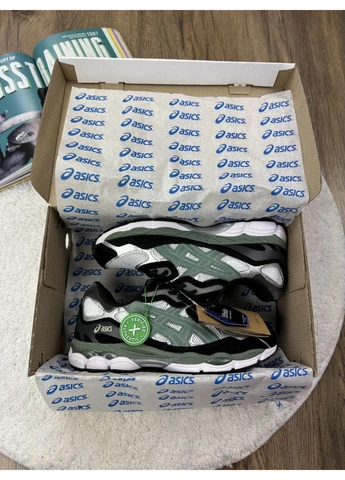 Белые летние кроссовки asics gel-nyc white black ivy асикс гель нюк No Brand