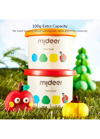 Маса для ліплення М'яке тісто М'яка глина 6 кольорів ( MD1500 ) для дітей від 18 місяців MiDeer (369513416)