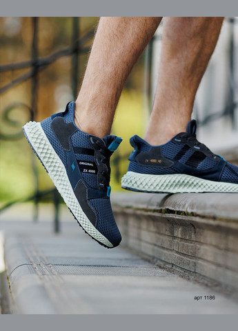 Синие летние мужские кроссовки navy Demax ZX 4000 4D