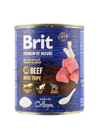 Корм для собак Premium By Nature Beef with Tripe 800г, з яловичиною Brit (292259661)