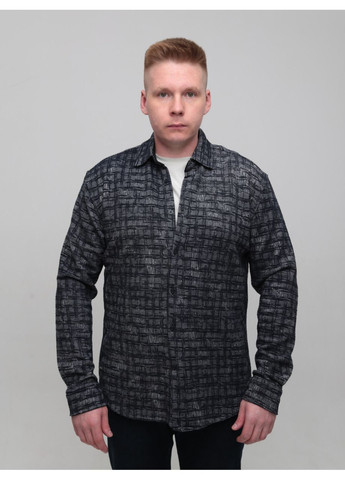 Темно-синяя повседневный рубашка в клетку Jean Piere