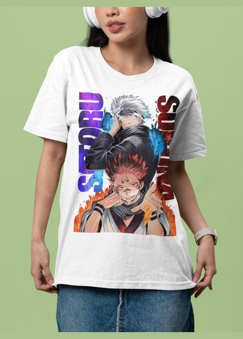 Футболка женская Аниме "Магическая битва" белая Mishe - (307795635)
