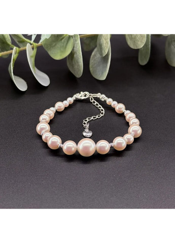 Браслет натуральная Майорка под жемчуг Акойя, гип-ный сплав цвет серебро d-10-4мм+- L-18-23см No Brand Браслет (362695452)