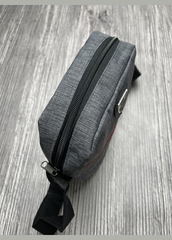 Барсетка из полиэстера темно-серый меланж No Brand (360072065)