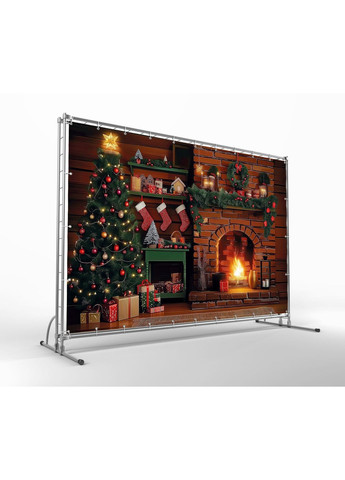 Фотозона Камин и новогодняя атмосфера – №46573 Vinylpex (369930264)