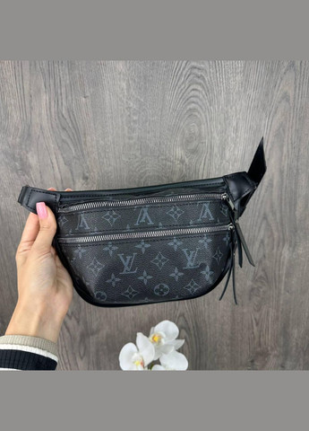 Жіноча сумочка бананка на груди стиль Луї Вітон, сумка крос-боді слінг Чорна No Brand (334730890)