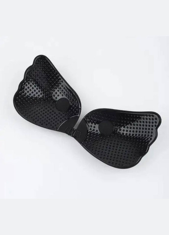 Чёрный бюстгальтер невидимка ahbra на силиконовой основе без бретелей без спинки для открытых платьев и топов No Brand без косточек силикон