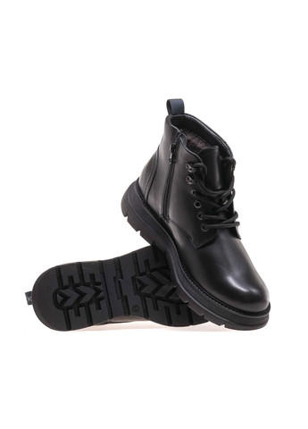 Черные зимние ботинки комфорт мужские 6877-1-2/czarny Krisbut