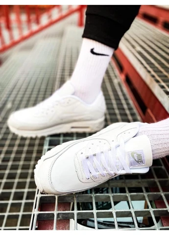 Білі літні кросівки nike air max 90 white 3 найк аір макс 90 No Brand