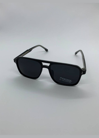 Сонцезахисні окуляри унісекс з поляризацією та UV-захистом, стильні окуляри в чорній оправі No Brand (345702277)