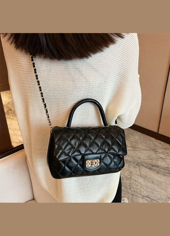 Жіноча класична сумка 10363 крос-боді з ручкою чорна No Brand (306709485)