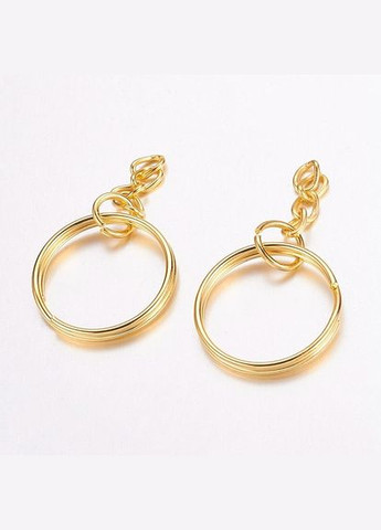 Кольца с цепочкой Основы для ключей и брелков Золотистые 49 мм Finding (328943009)