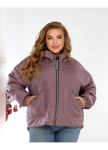 Темно-лілова демісезонна жіноча весняна куртка з плащівки — заміри в описі куртка-пальто GD/GL Модний простір