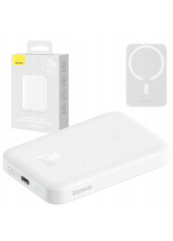 Магнітний портативний павербанк з бездротовою зарядкою Magnetic 20W 6000mAh для iPhone Baseus (349824384)