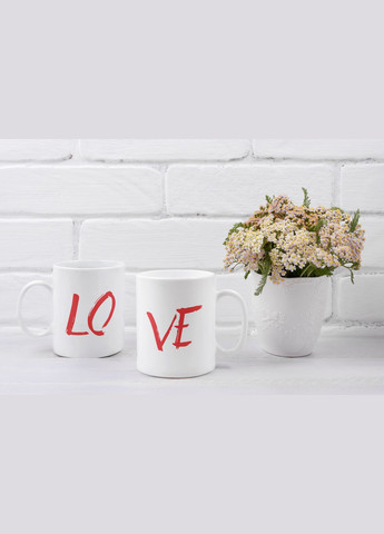 Парные чашки кружки Love Lo Ve для Влюблённых Белая 330 мл Orca (316259432)