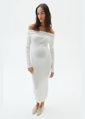 Белое платье для беременных H&M однотонное