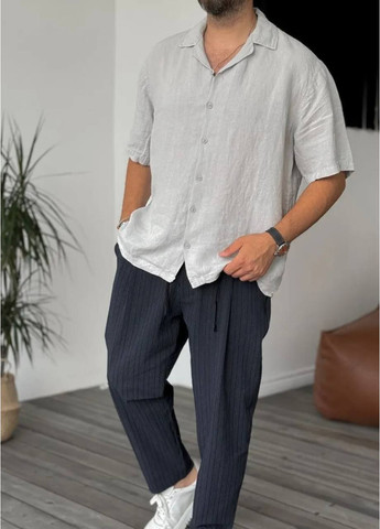 Серая классическая рубашка однотонная DK/DL Мода без кордонів