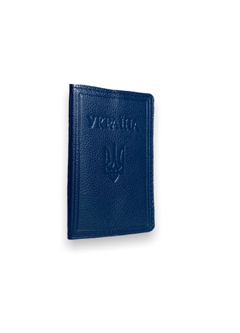 Обложка кожаная для паспорта гражданина Украины ручная работа размер 14х9.5х0.5 см темносиний BagWay (285815004)