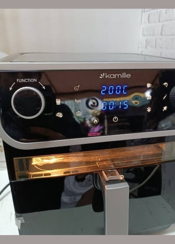 Мультипіч-аерофритюрниця 6821 8 л 1700 Вт Чорний Kamille (340820223)