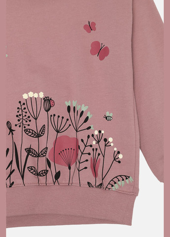 Світло-рожевий демісезонний костюм з штанами для дівчинки колір пудровий цб-00272828 Yuki