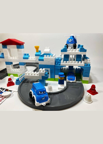 Конструктор 8447(3) "Technok Toys" отделение полиции, 180 деталей, патрульная машина, минивэн, вертолет ТехноК (316093948)