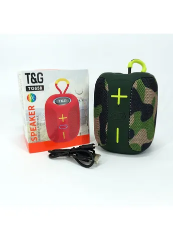 Портативна Bluetooth колонка TG658 8W з RGB підсвічуванням, Гучна блютуз колонка. Колір: камуфляж TG (386147722)
